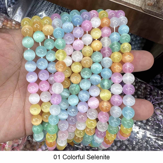 #1 Round Smooth Beads Crystal/Quartz/Jasper/Agate