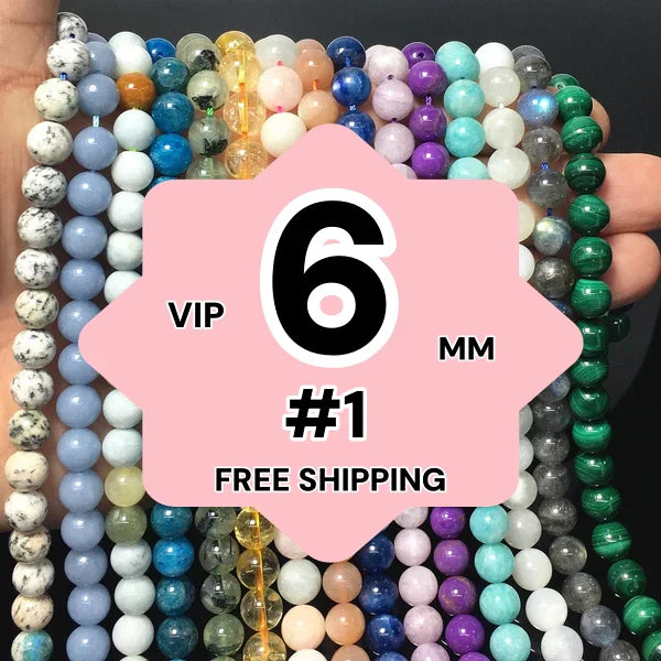 5A 6mm Natural Crystal Loose Bead | Natural Gems for Unique Jewelry Creations