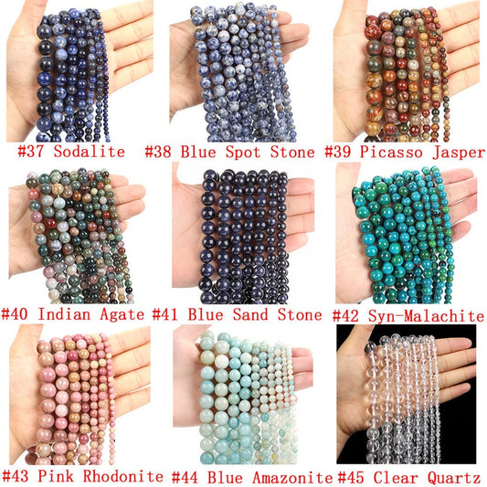 Wholesale Gemstone Beads 4mm 6mm 8mm 10mm 12mm Loose Bead -Free Shipping(II)