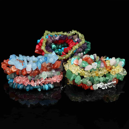 Chip Bead Stretch Bracelet 7.5inch