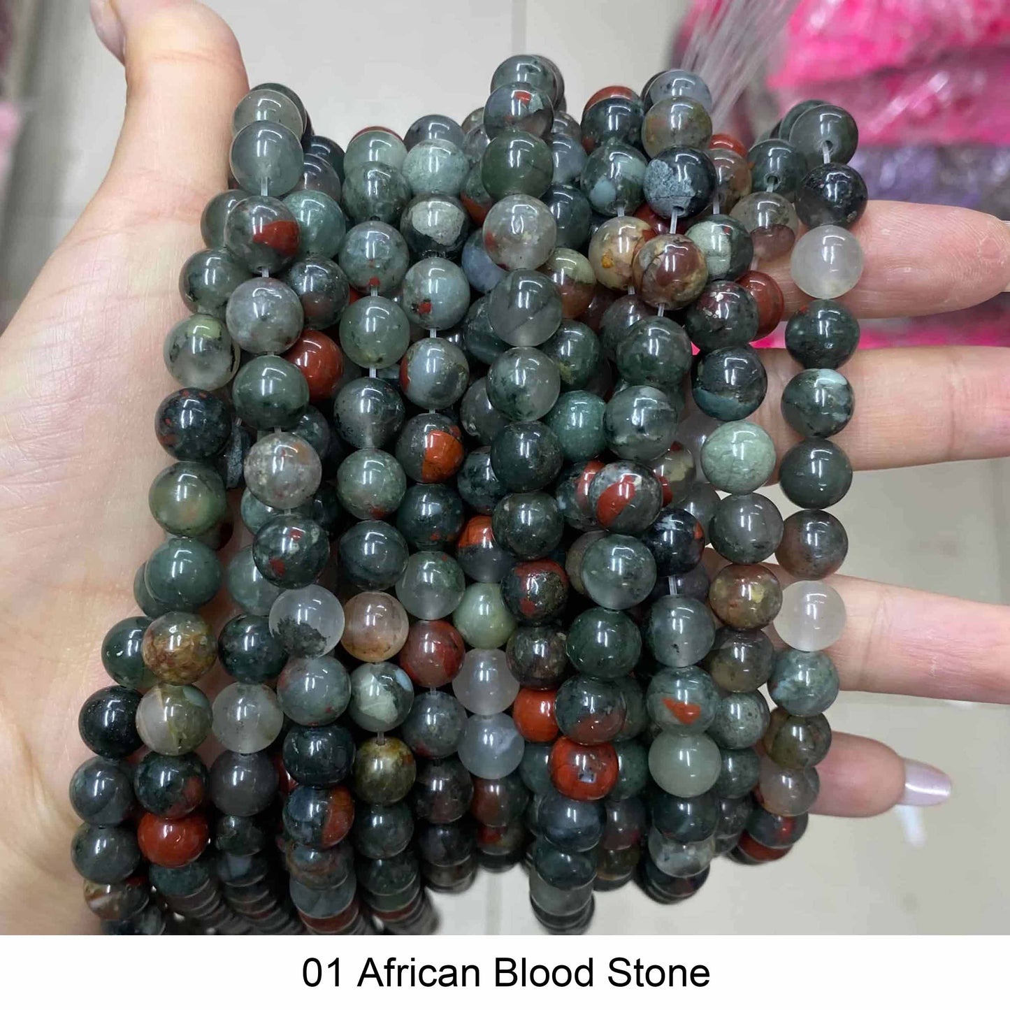 Round Smooth Beads Crystal/Quartz/Jasper/Agate