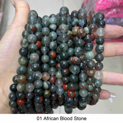 Round Smooth Beads Crystal/Quartz/Jasper/Agate