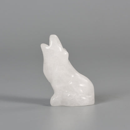 Wolf  Statue Hand Carved Animal Figurine