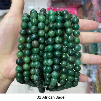Round Smooth Beads Crystal/Quartz/Jasper/Agate