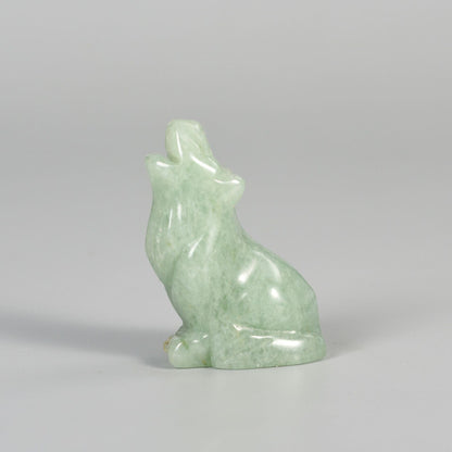 Wolf  Statue Hand Carved Animal Figurine