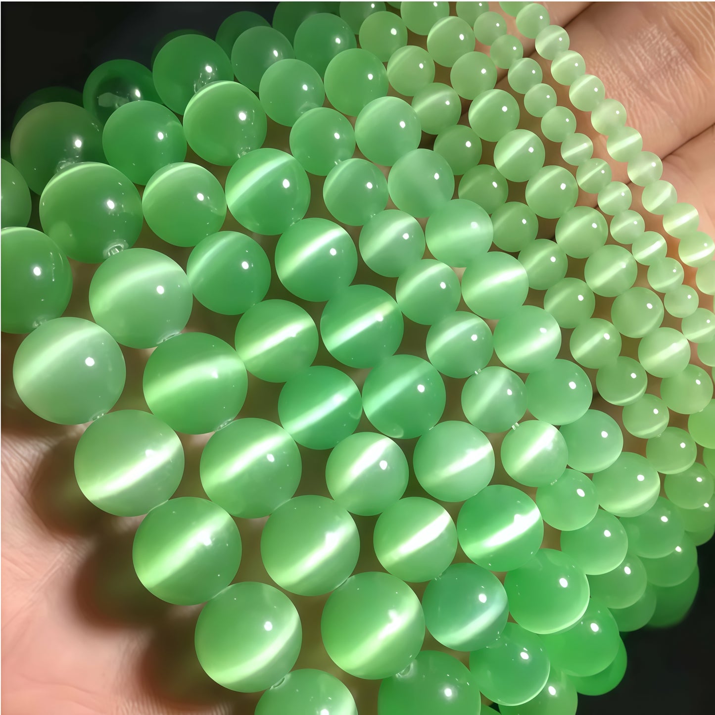 Mixed Colors Cat's Eye Beads