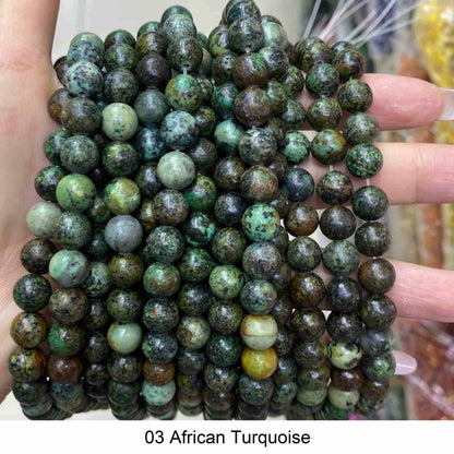 Round Smooth Beads Crystal/Quartz/Jasper/Agate