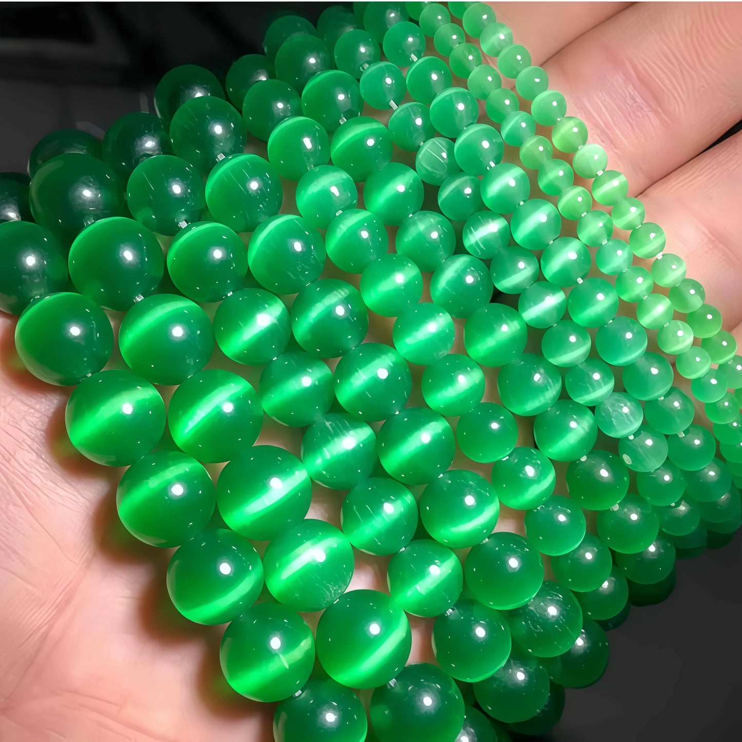 Mixed Colors Cat's Eye Beads