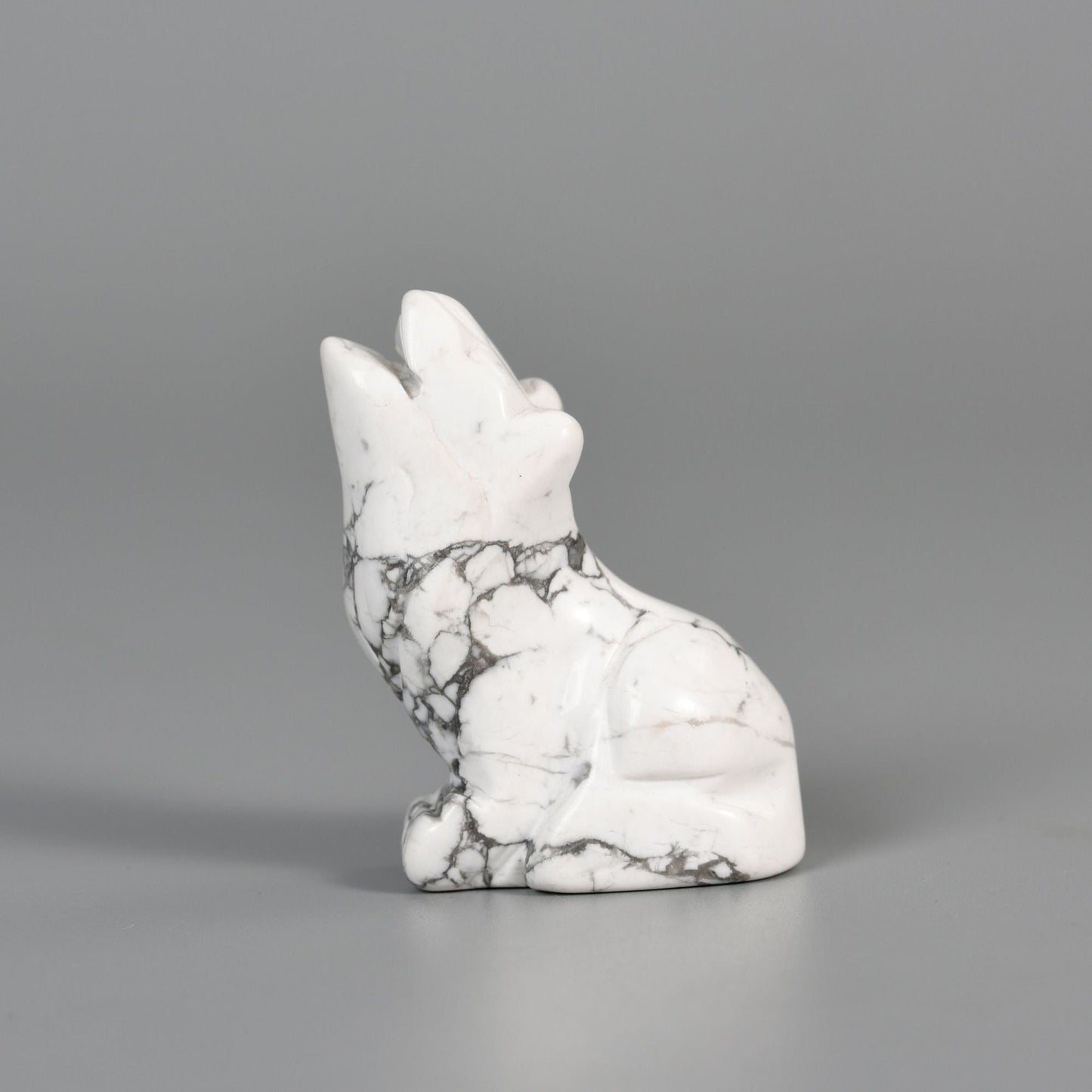 Wolf  Statue Hand Carved Animal Figurine