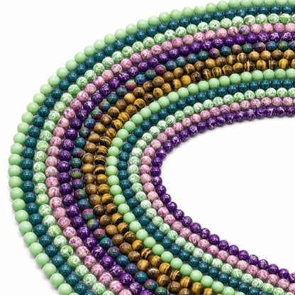 4mm Natural Gemstone Loose Bead , Natural Gems for Unique Jewelry Creations