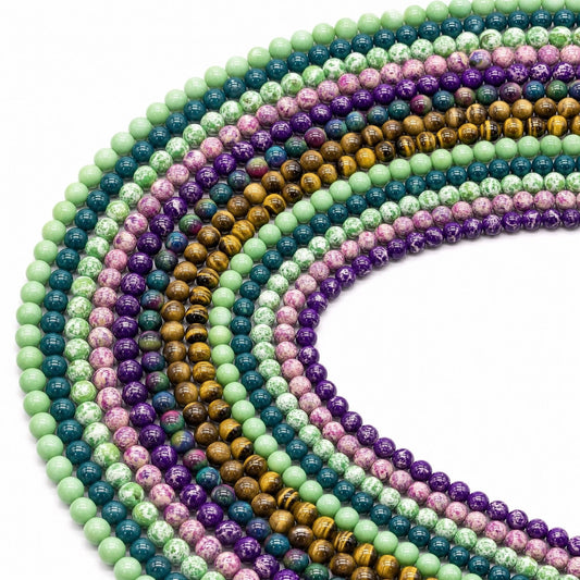4mm Natural Gemstone Loose Bead , Natural Gems for Unique Jewelry Creations