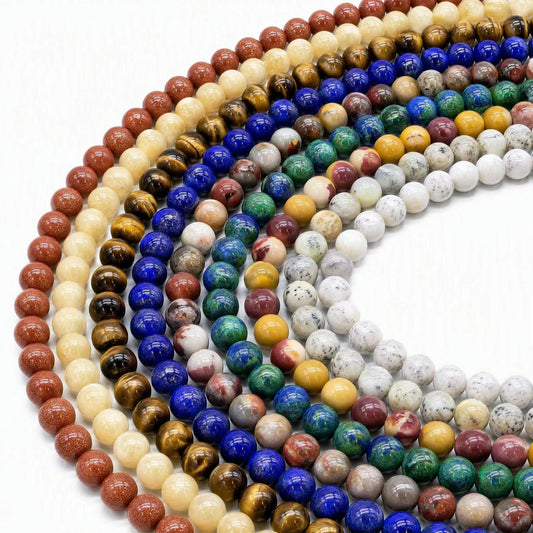Natural Crystal Loose Bead: Diverse 10mm Natural Gems for Unique Jewelry Creations