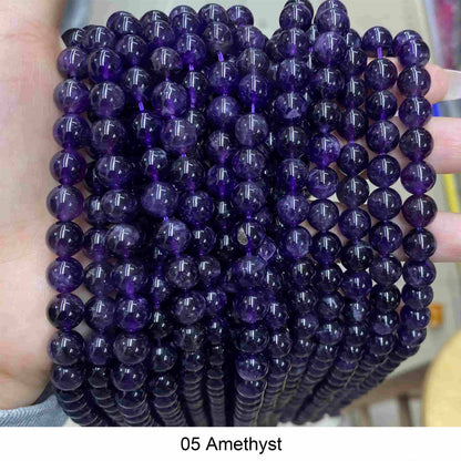 Round Smooth Beads Crystal/Quartz/Jasper/Agate