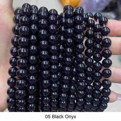 #1 Round Smooth Beads Crystal/Quartz/Jasper/Agate