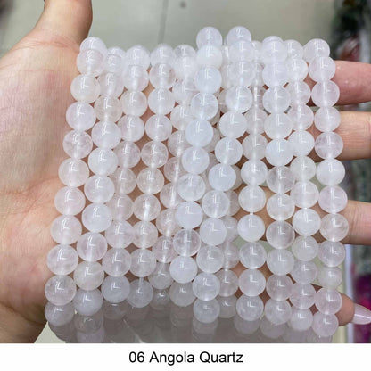 Round Smooth Beads Crystal/Quartz/Jasper/Agate