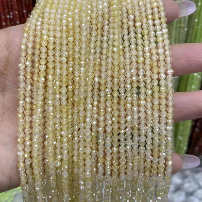 Cubic Zirconia Beads CZ Round Faceted Beads 2mm 3mm 4mm