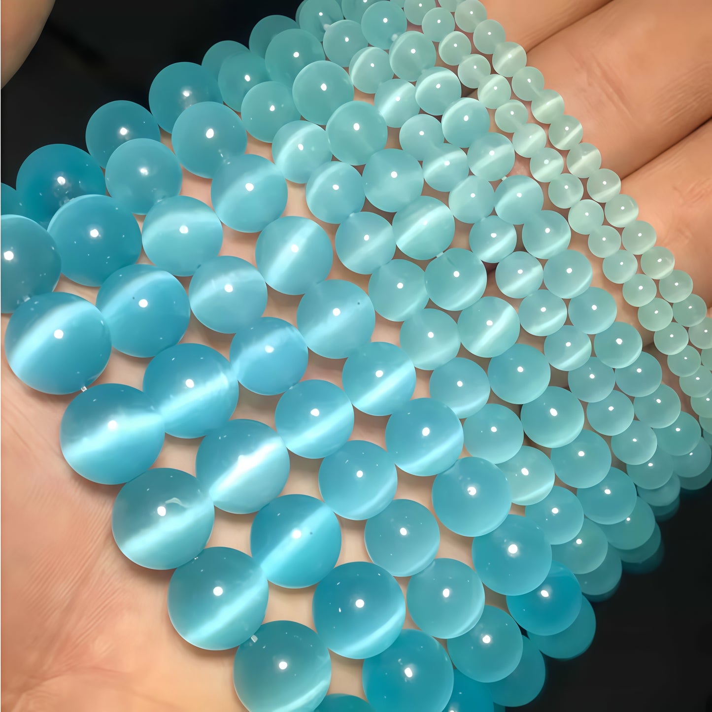 Mixed Colors Cat's Eye Beads