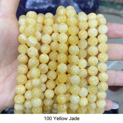 Round Smooth Beads Crystal/Quartz/Jasper/Agate