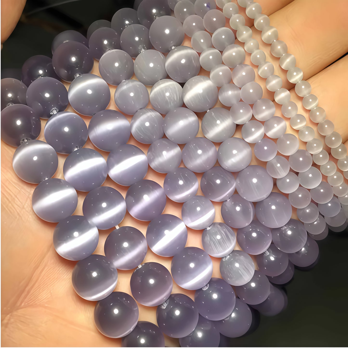 Mixed Colors Cat's Eye Beads