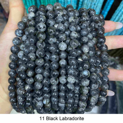 Round Smooth Beads Crystal/Quartz/Jasper/Agate
