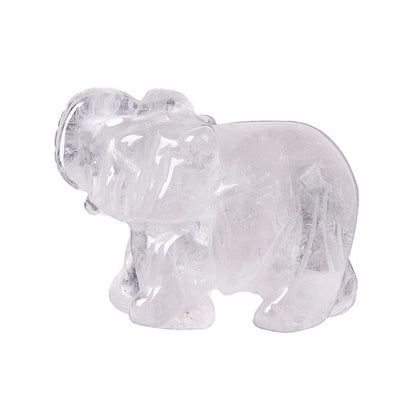 Elephant Figurine Hand Carved Animal Figurine