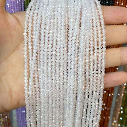 Cubic Zirconia Beads CZ Round Faceted Beads 2mm 3mm 4mm
