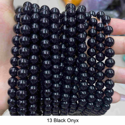 Round Smooth Beads Crystal/Quartz/Jasper/Agate