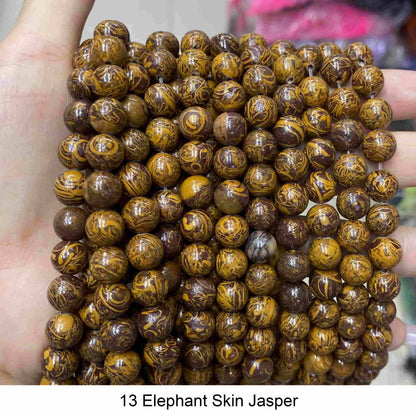 Round Smooth Beads: Diverse 4mm, 6mm, 8mm, 10mm, 12mm Natural Gems for Unique Jewelry Creations