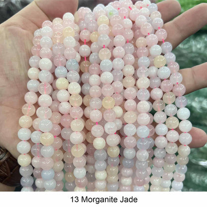 #1 Round Smooth Beads Crystal/Quartz/Jasper/Agate