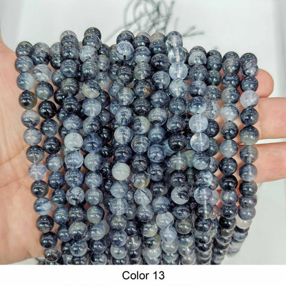 #3 Round Smooth Beads Crystal/Quartz/Jasper/Agate