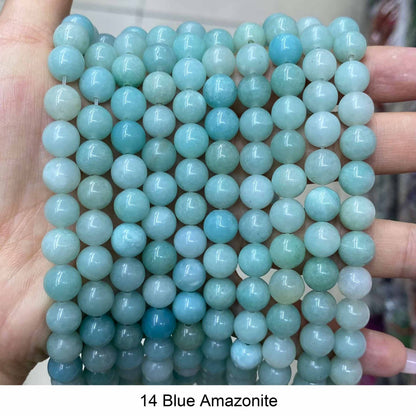 Round Smooth Beads Crystal/Quartz/Jasper/Agate