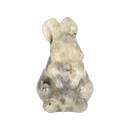 Cute Rabbit Statue Hand Carved Animal Figurine