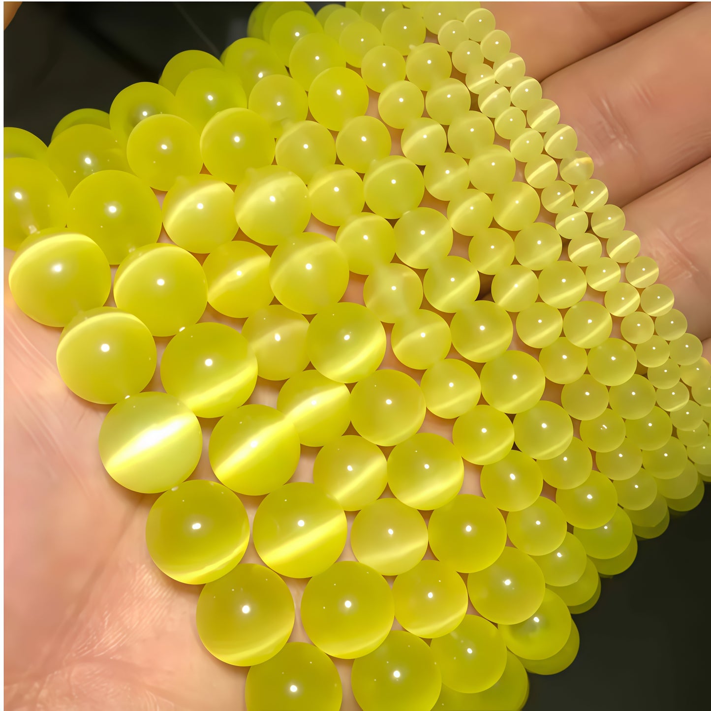 Mixed Colors Cat's Eye Beads