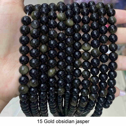 Round Smooth Beads: Diverse 4mm, 6mm, 8mm, 10mm, 12mm Natural Gems for Unique Jewelry Creations