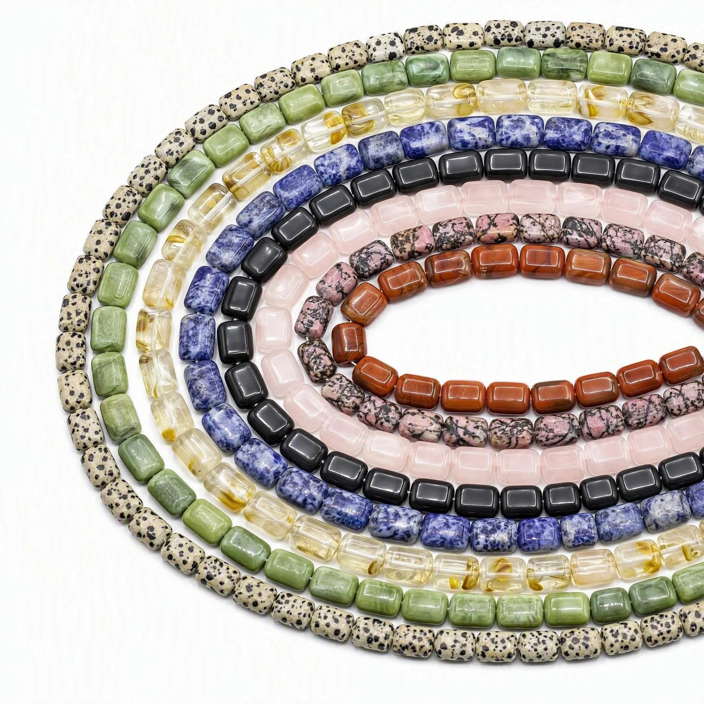 Smooth Rectangle Beads 10x14mm Quartz/Jasper/Agate/Crystal