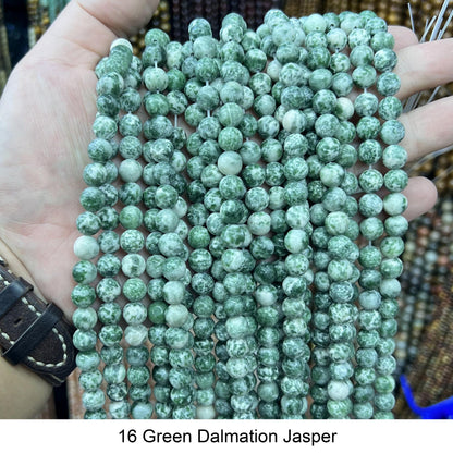 Round Smooth Beads: Diverse 4mm, 6mm, 8mm, 10mm, 12mm Natural Gems for Unique Jewelry Creations
