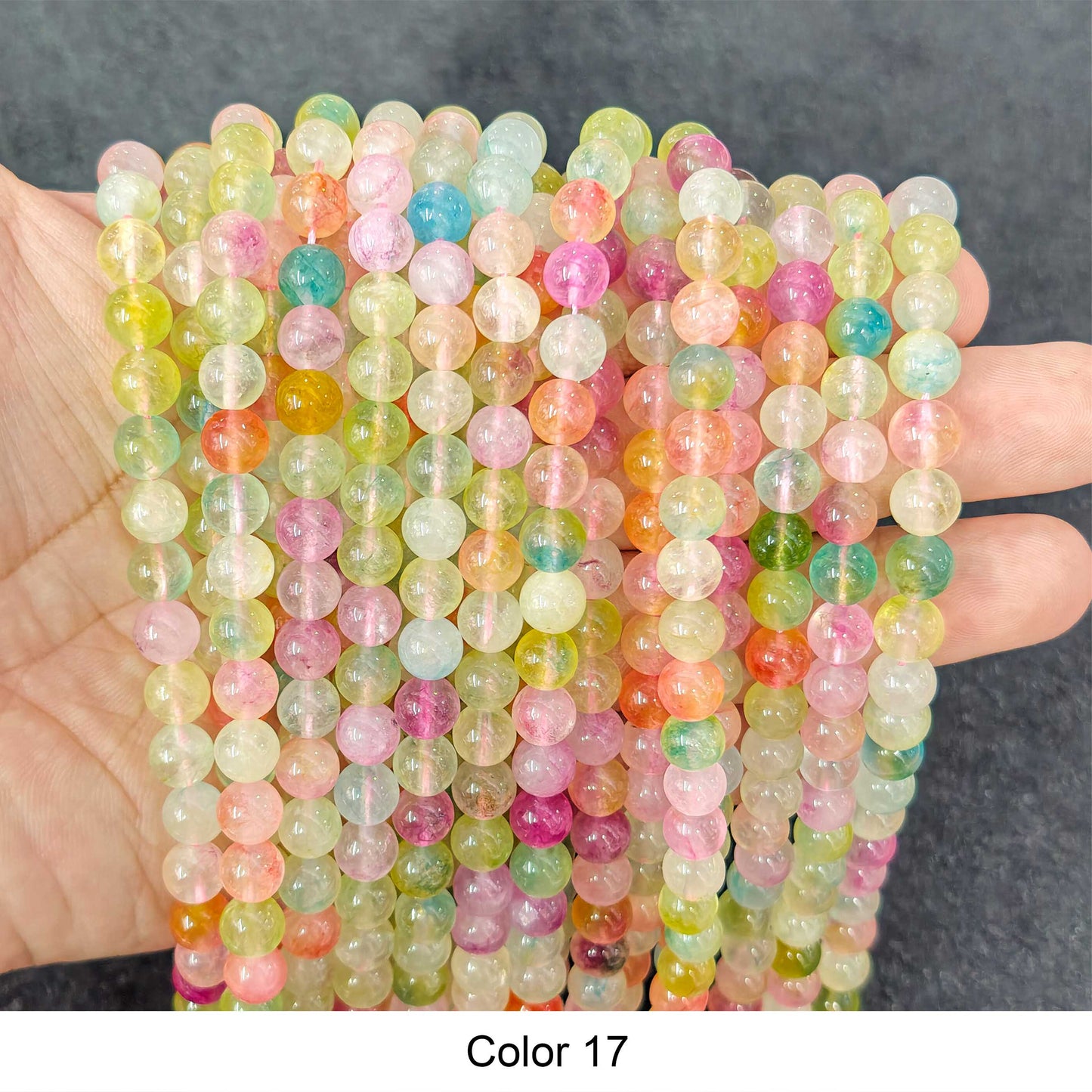 #3 Round Smooth Beads Crystal/Quartz/Jasper/Agate
