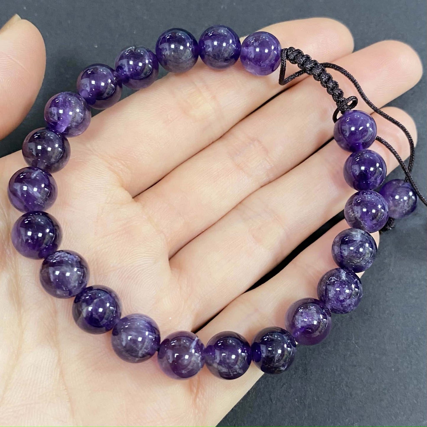 Amethyst Braided Rope Crystal Bracelet for Strenght and Power