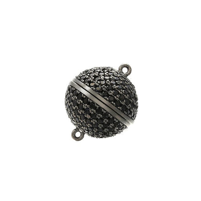 1PCS Handmade Brass Cubic Zirconia Round Connector