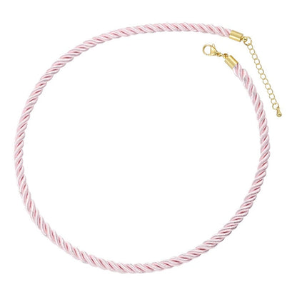 1PCS Braided Silk Rope Necklace Cords With Bright Gold Finish