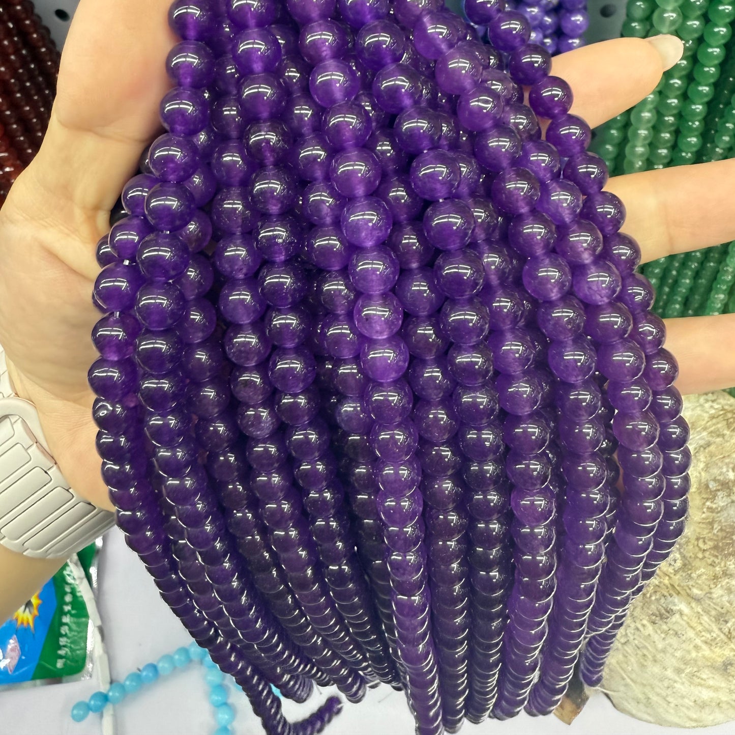 Color Jade Beads Round Smooth/Faceted Beads 6mm/8mm/10mm