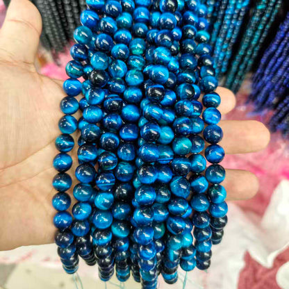 Colorful Tiger Eye Beads:Diverse 4mm, 6mm, 8mm, 10mm Natural Gems for Unique Jewelry Creations