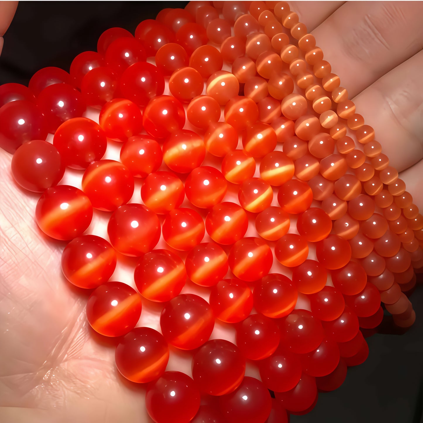 Mixed Colors Cat's Eye Beads