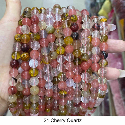 Round Smooth Beads Crystal/Quartz/Jasper/Agate