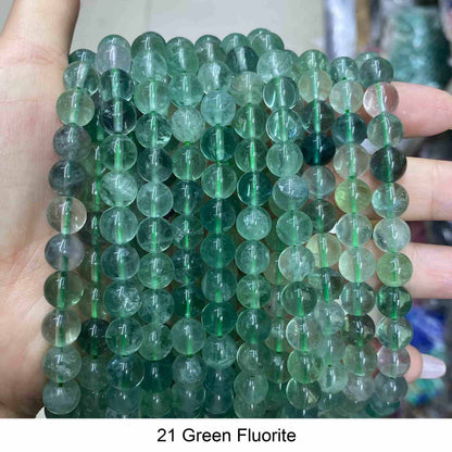 Round Smooth Beads: Diverse 4mm, 6mm, 8mm, 10mm, 12mm Natural Gems for Unique Jewelry Creations