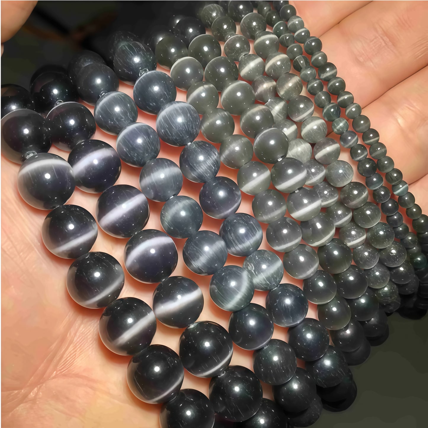 Mixed Colors Cat's Eye Beads