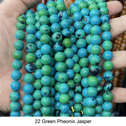 Round Smooth Beads: Diverse 4mm, 6mm, 8mm, 10mm, 12mm Natural Gems for Unique Jewelry Creations
