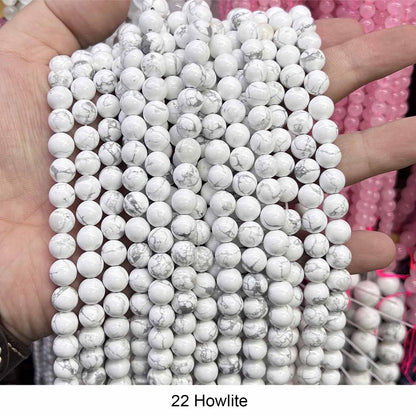 #1 Round Smooth Beads Crystal/Quartz/Jasper/Agate