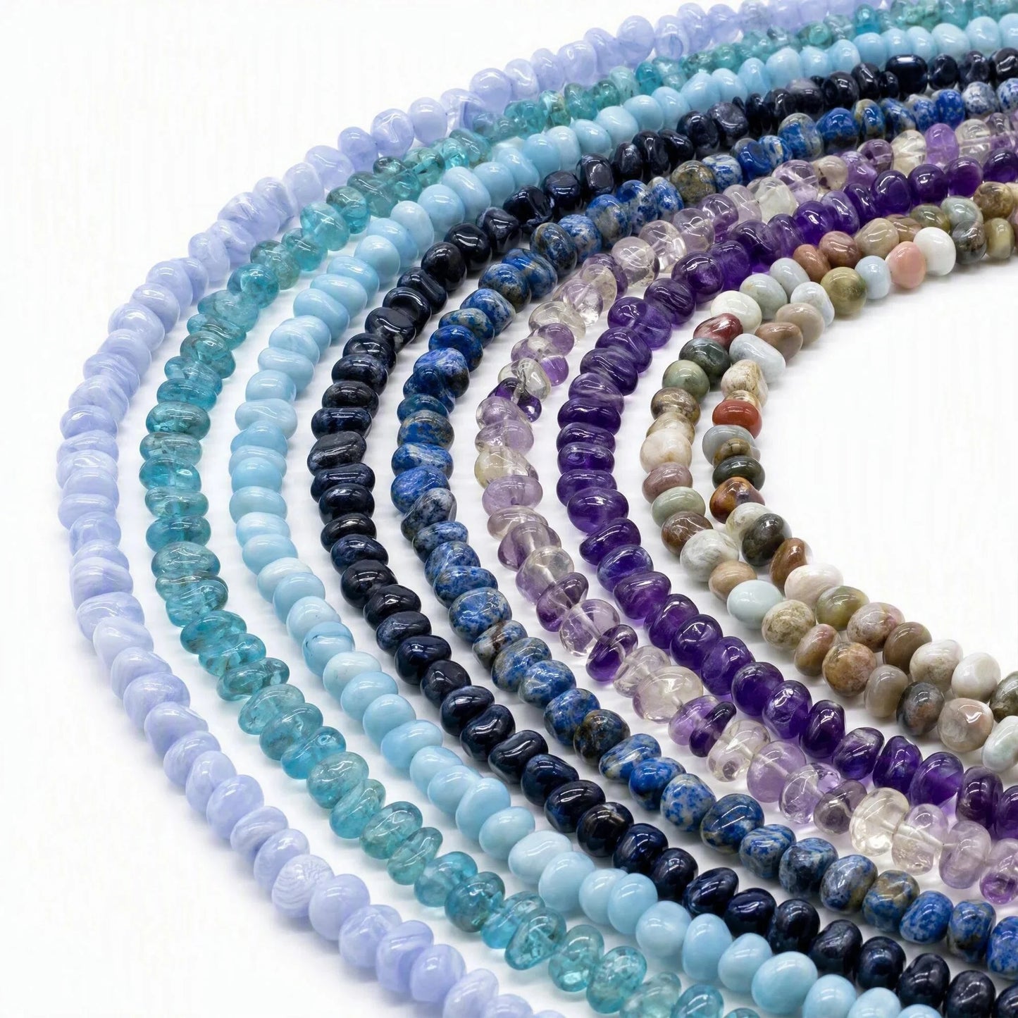 Irregular Smooth Beads 6-8mm Gemstone/Quartz/Jasper/Agate