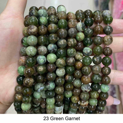 Round Smooth Beads: Diverse 4mm, 6mm, 8mm, 10mm, 12mm Natural Gems for Unique Jewelry Creations